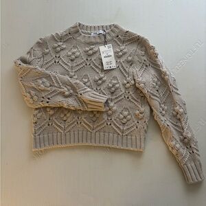 Zara Chunky Beige Sweater